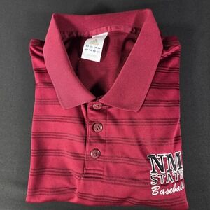 Adidas Men's XL Polo Shirt New Mexico State University NM Baseball Logo, *read